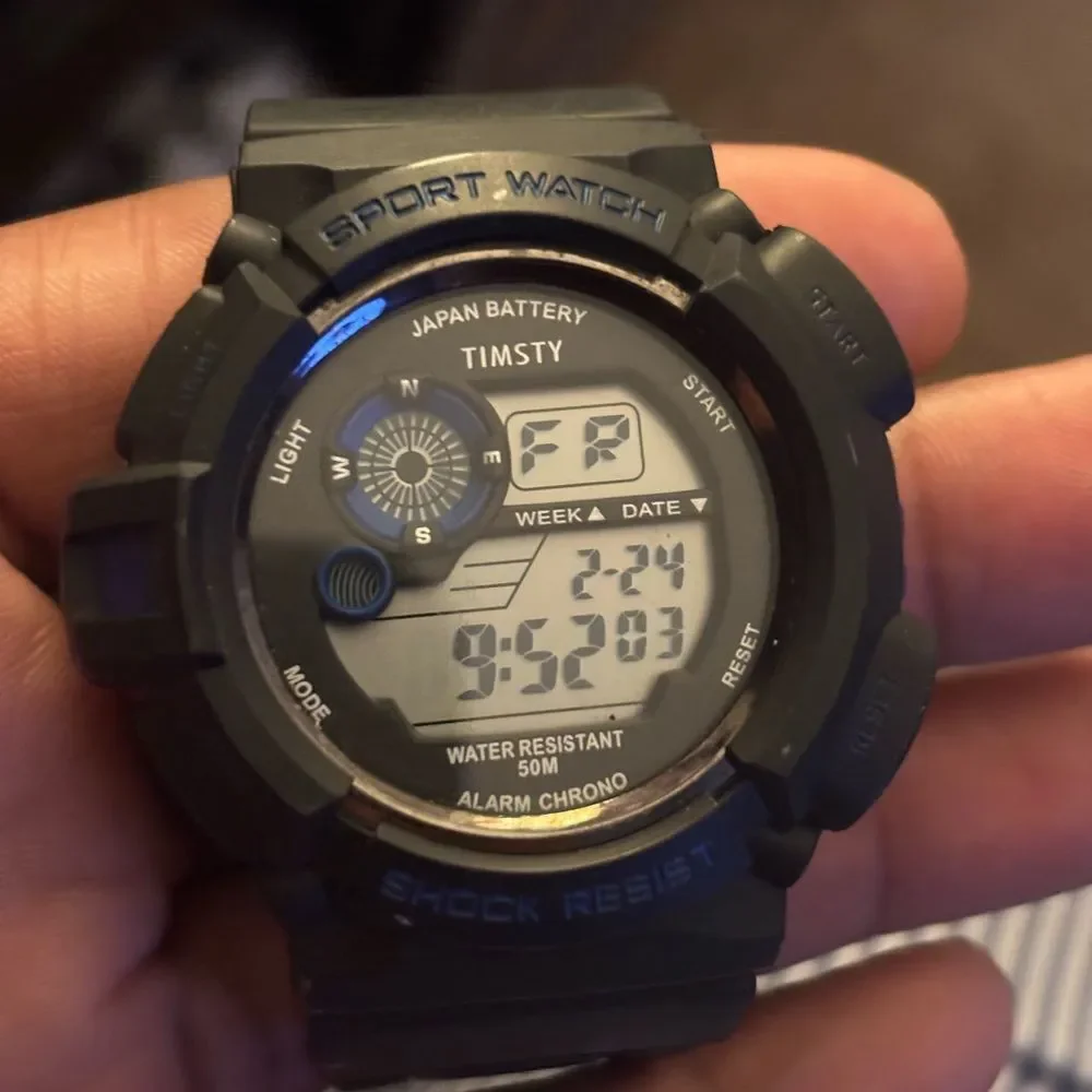 Black Shock Resistant Smartwatch
